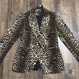 Stylish Leopard Print Women's Blazer